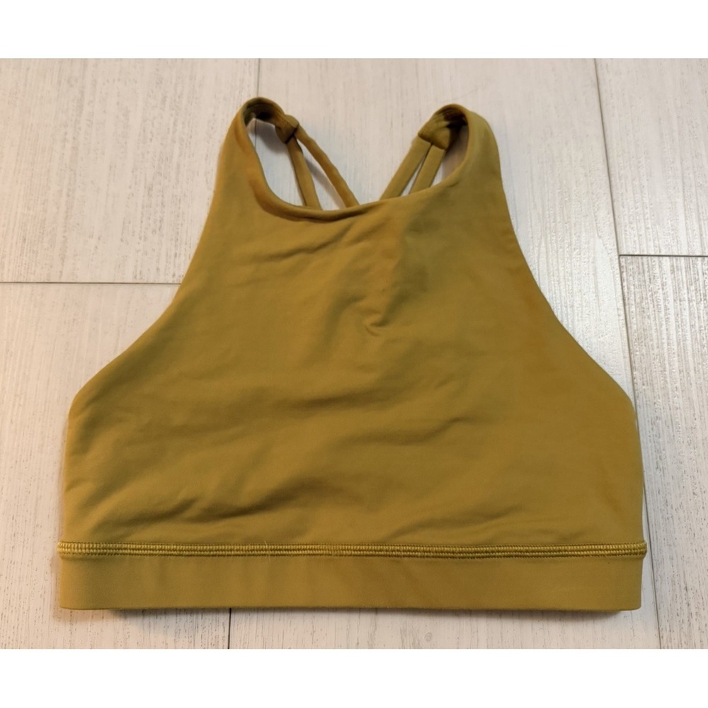 Lululemon Energy Bra *High Neck Sz 4 - Grape Leaf Green